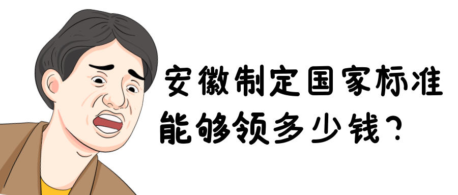 安徽制定国家标准能够领多少钱？